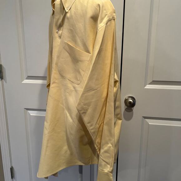 Brooks Brothers Yellow Long Sleeve Button-Down Shirt - Size 17-34 - Picture 3 of 3